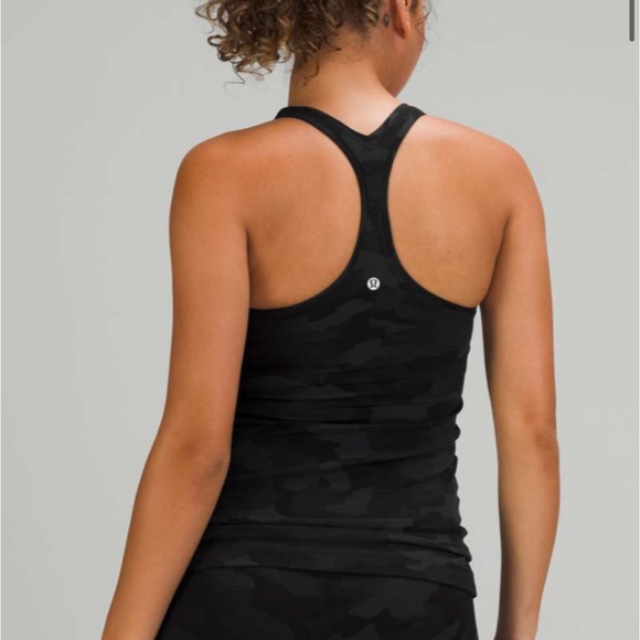 Lululemon Cool Racerback Tank Top *Nulu, Size: 8, Color: Balck/Grey Camo - Picture 2 of 4